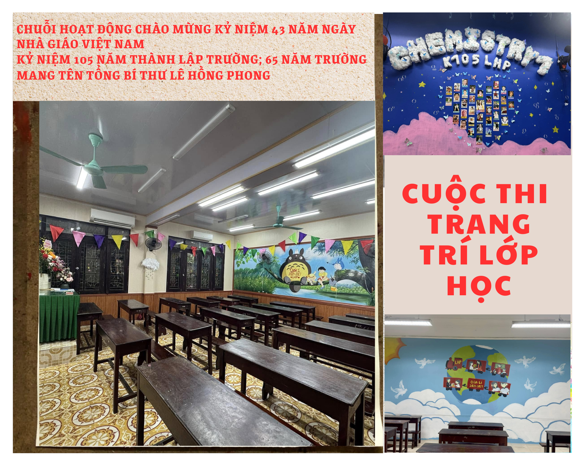 Tuổi trẻ Lê Hồng Phong tô sắc mái trường chào mừng 105 năm thành lập trường và 43 năm ngày Nhà giáo Việt Nam (1982-2025)